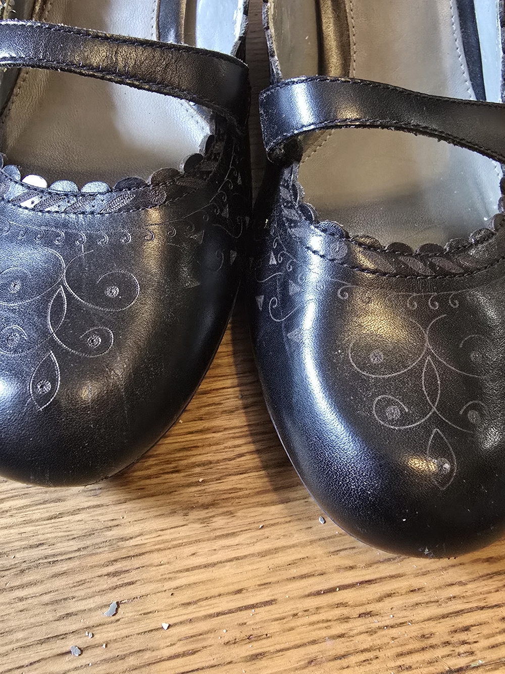 Aerosoles Black Mary Jane  - Comfortable Leather Women's Shoes, Low Easy Heel - Picture 2 of 5